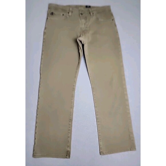 AG Adriano Goldschmied Pants Mens 34x32 (36x28) Graduate Brown Mid Rise Stretch - Picture 1 of 14